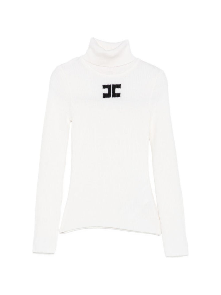 Maglia bianca per bambina EFMA210CFL012 0077 Elisabetta Franchi Kids 