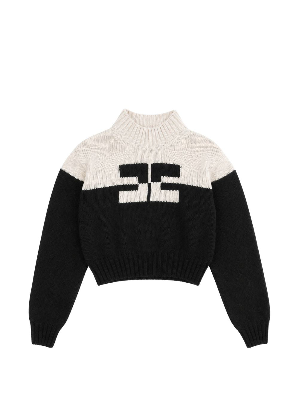 Maglione nero/bianca per bambina EFMA215CFL098 D748 Elisabetta Franchi Kids 