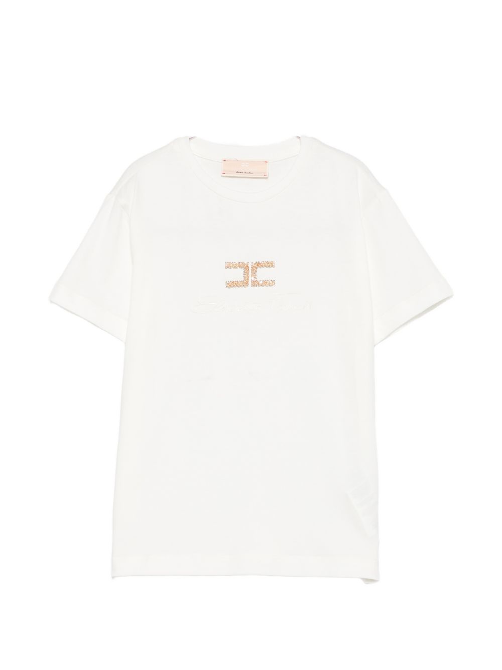 T-shirt avorio per bambina EFTS271CJE018 0004 Elisabetta Franchi Kids 