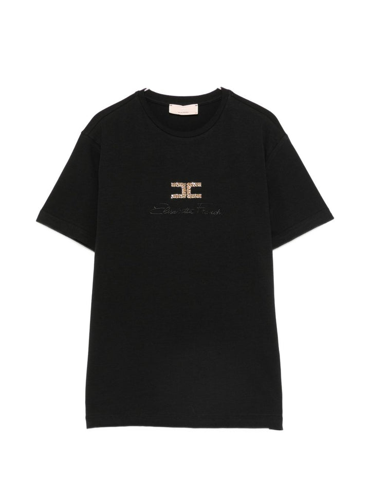 T-shirt nero per bambina EFTS271CJE018 N000 Elisabetta Franchi Kids 
