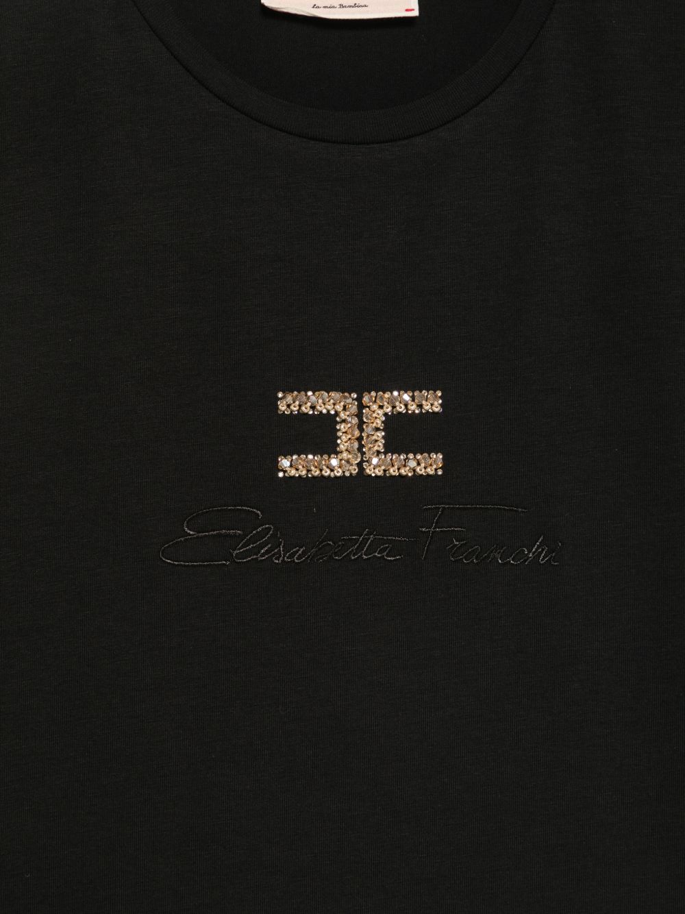 T-shirt nero per bambina EFTS271CJE018 N000 Elisabetta Franchi Kids 