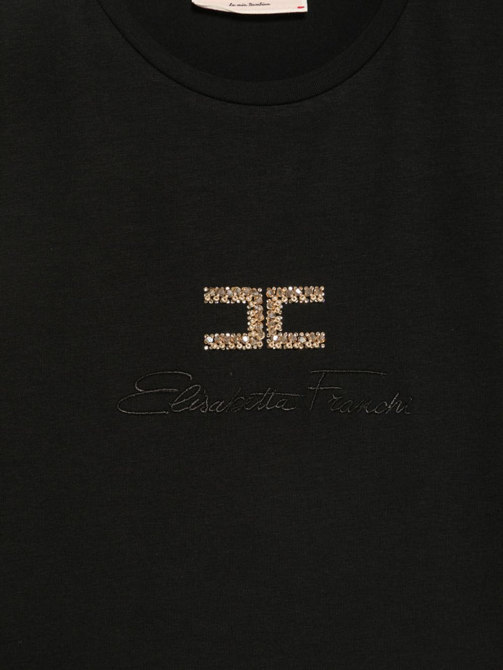 T-shirt nero per bambina EFTS271CJE018 N000 Elisabetta Franchi Kids 