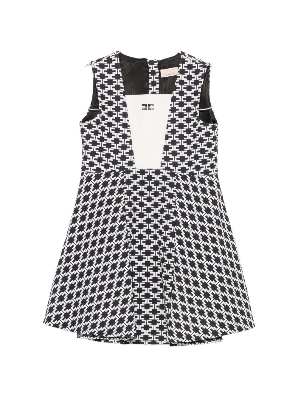 Abito nero/bianco per bambina EGAB2410GA039 D948 Elisabetta Franchi Kids 