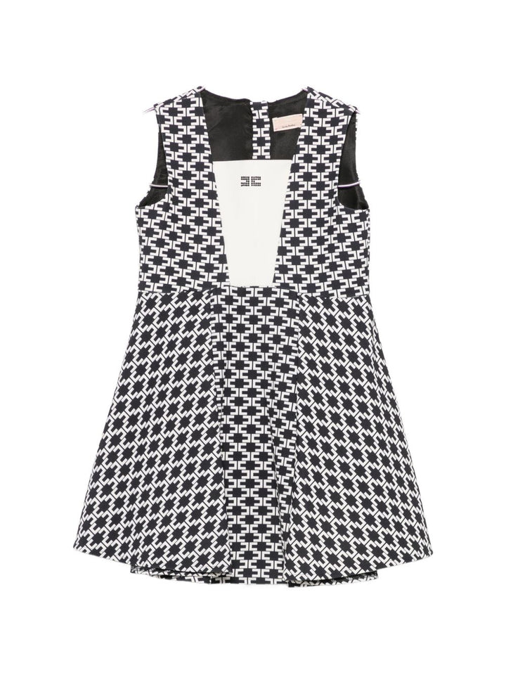 Abito nero/bianco per bambina EGAB2410GA039 D948 Elisabetta Franchi Kids 