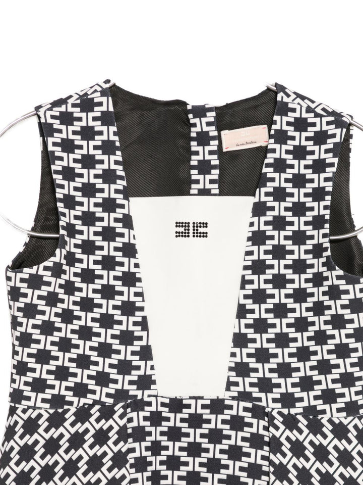 Abito nero/bianco per bambina EGAB2410GA039 D948 Elisabetta Franchi Kids 