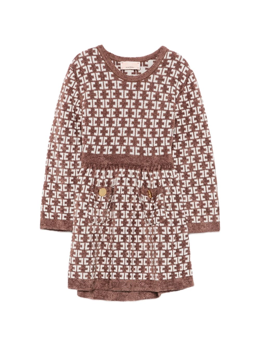 Abito marrone per neonata EGAB250CFL149 D662 Elisabetta Franchi Kids 