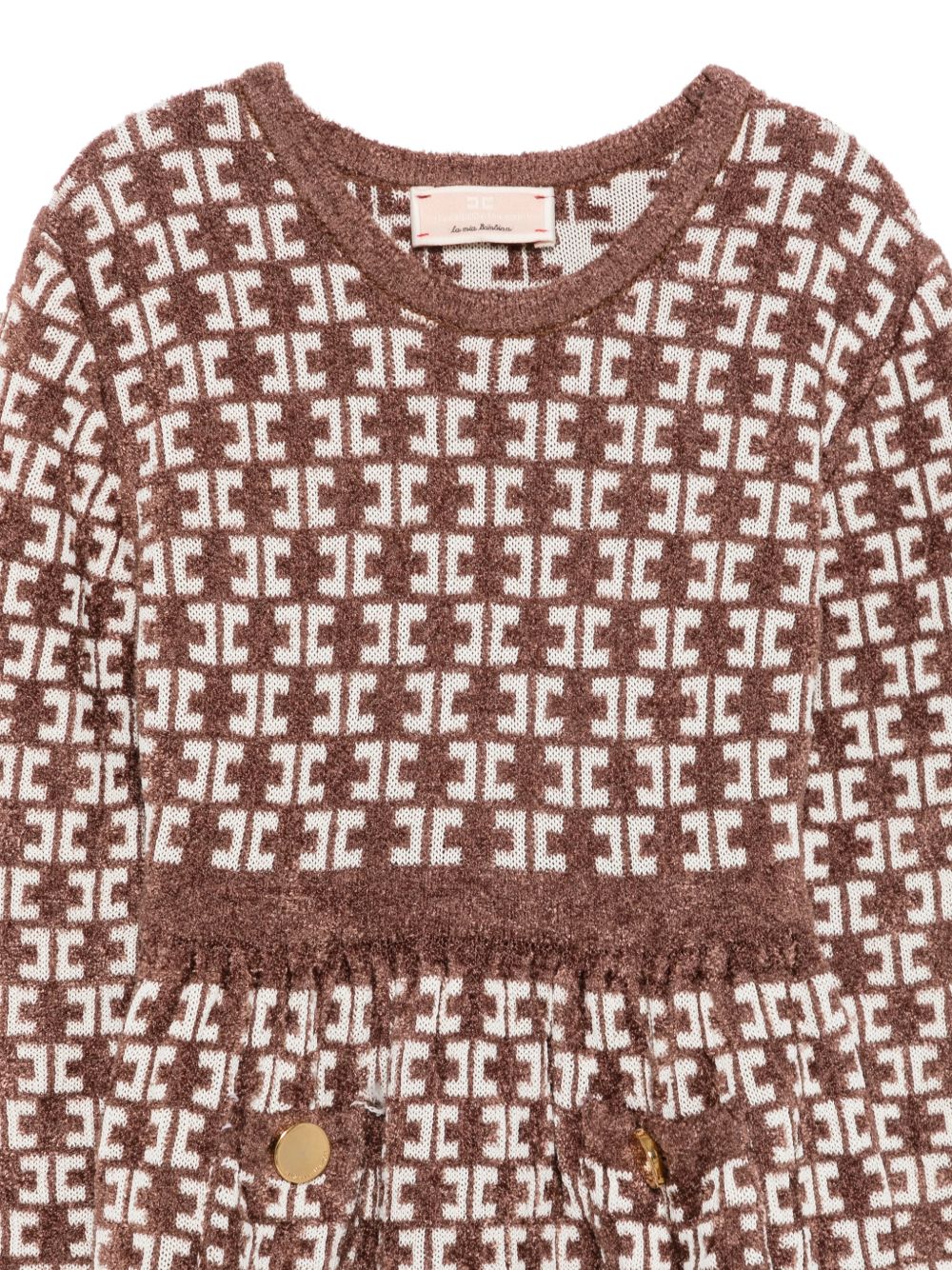 Abito marrone per neonata EGAB250CFL149 D662 Elisabetta Franchi Kids 