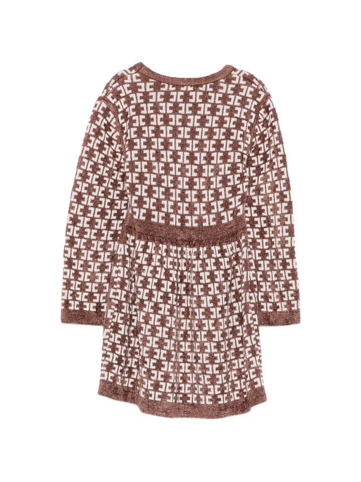 Abito marrone per neonata EGAB250CFL149 D662 Elisabetta Franchi Kids 