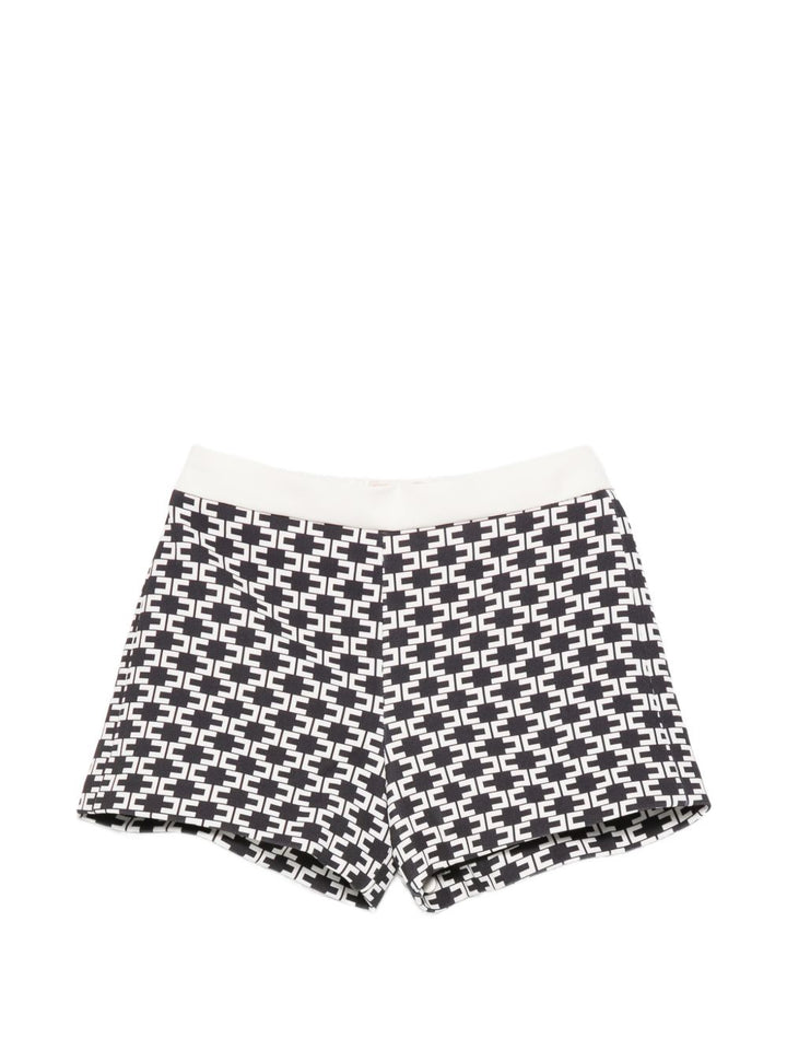 Bermuda bianco/nero per bambina EGBE0320GA039 D948 Elisabetta Franchi Kids 