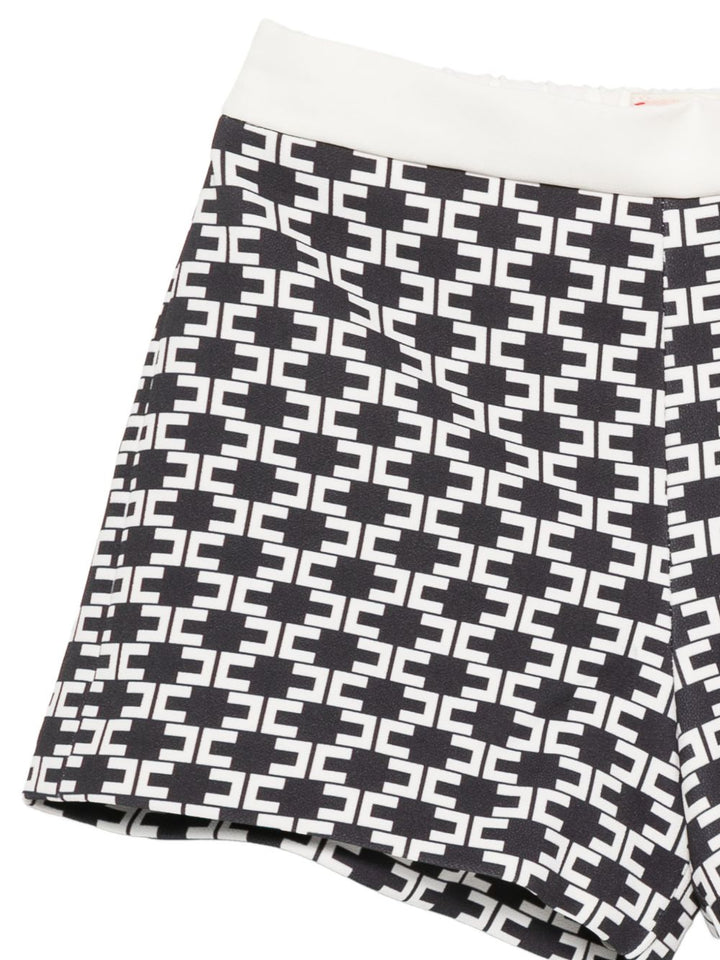 Bermuda bianco/nero per bambina EGBE0320GA039 D948 Elisabetta Franchi Kids 