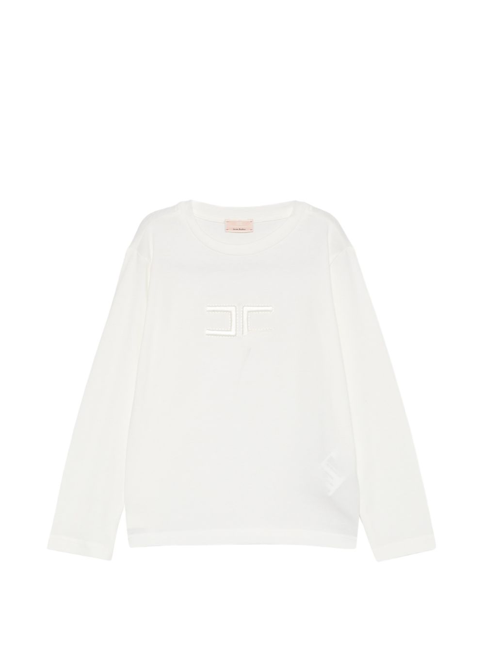 T-shirt bianca per bambina EGTS122CJE018 0004 Elisabetta Franchi Kids 