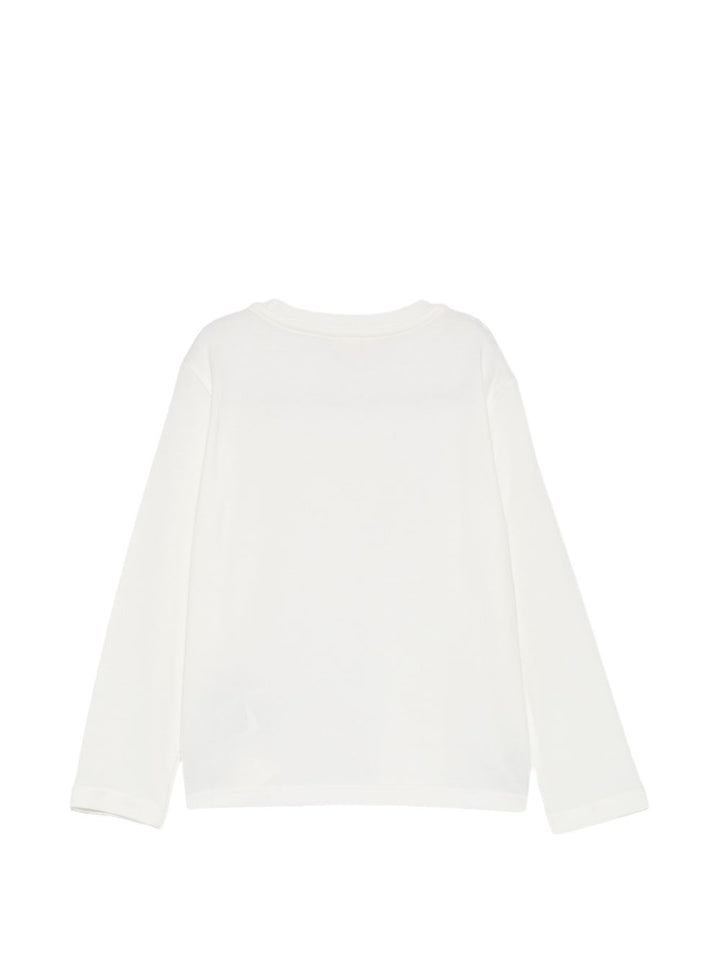 T-shirt bianca per bambina EGTS122CJE018 0004 Elisabetta Franchi Kids 