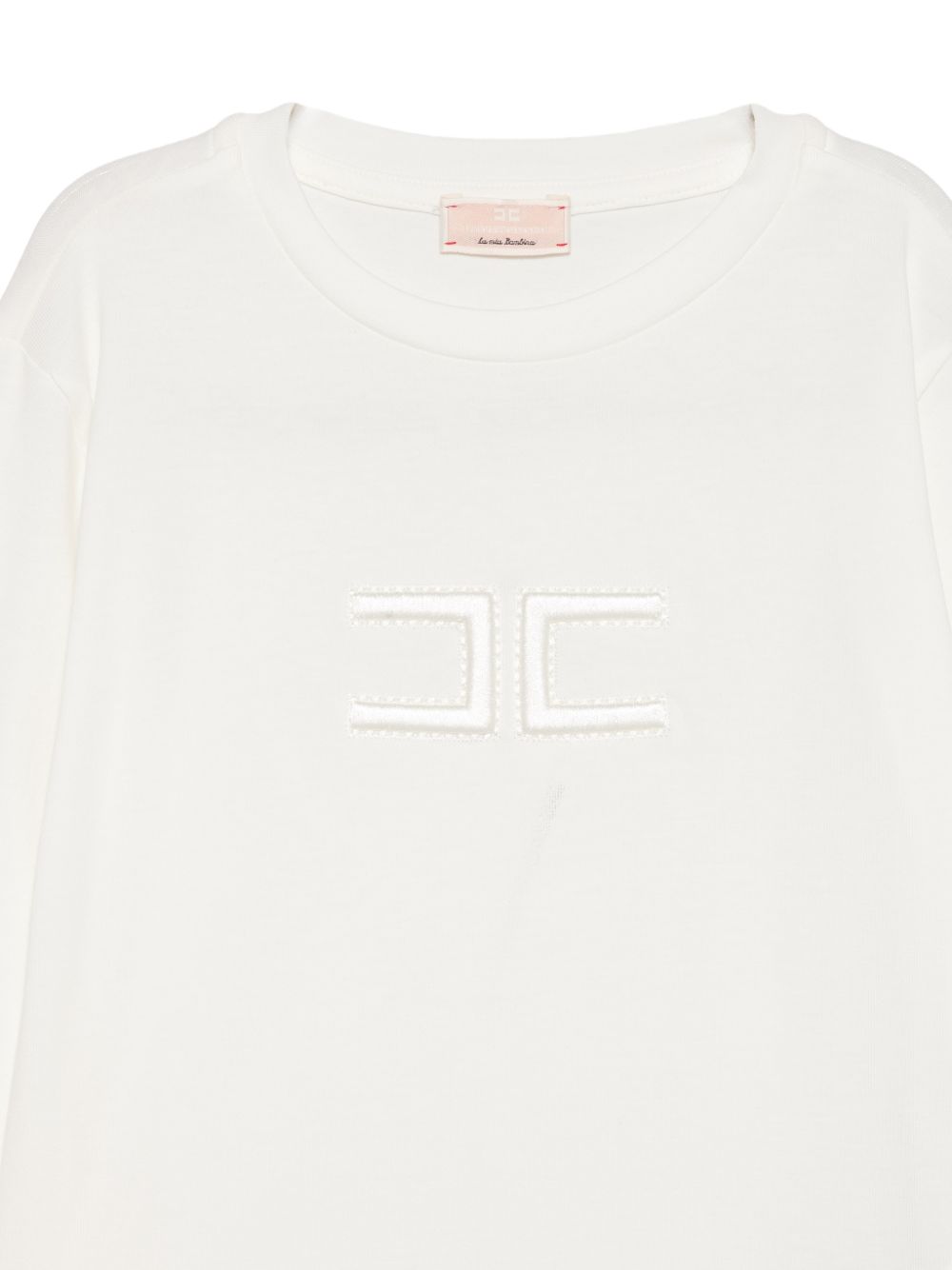 T-shirt bianca per bambina EGTS122CJE018 0004 Elisabetta Franchi Kids 