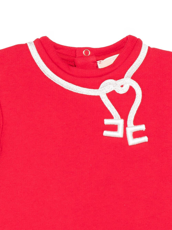 Abito rosso per neonata ENAB0790FF002 3038 Elisabetta Franchi Kids 
