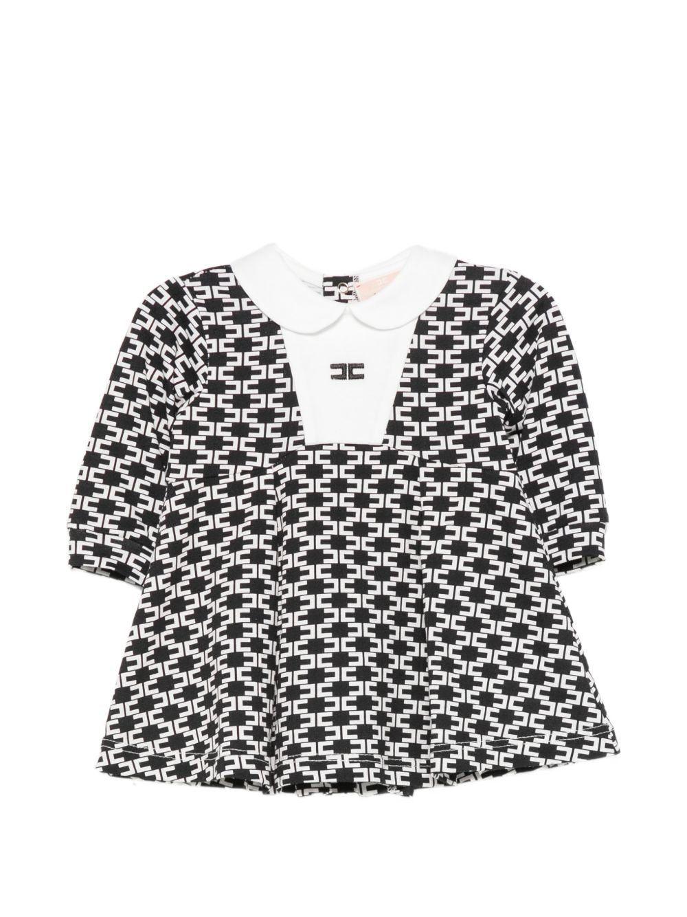 Abito bianco/nero per neonata ENAB0870JF054 D771 Elisabetta Franchi Kids 