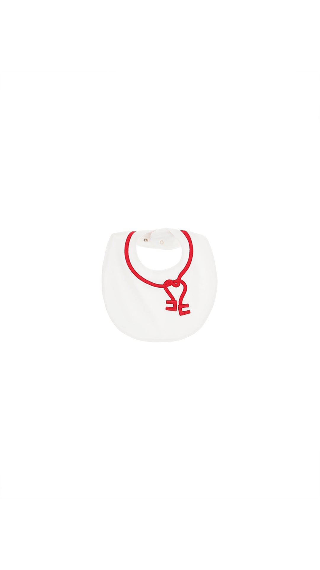 Bavaglio bianco per neonata ENBA0700JF054 0177 Elisabetta Franchi Kids 