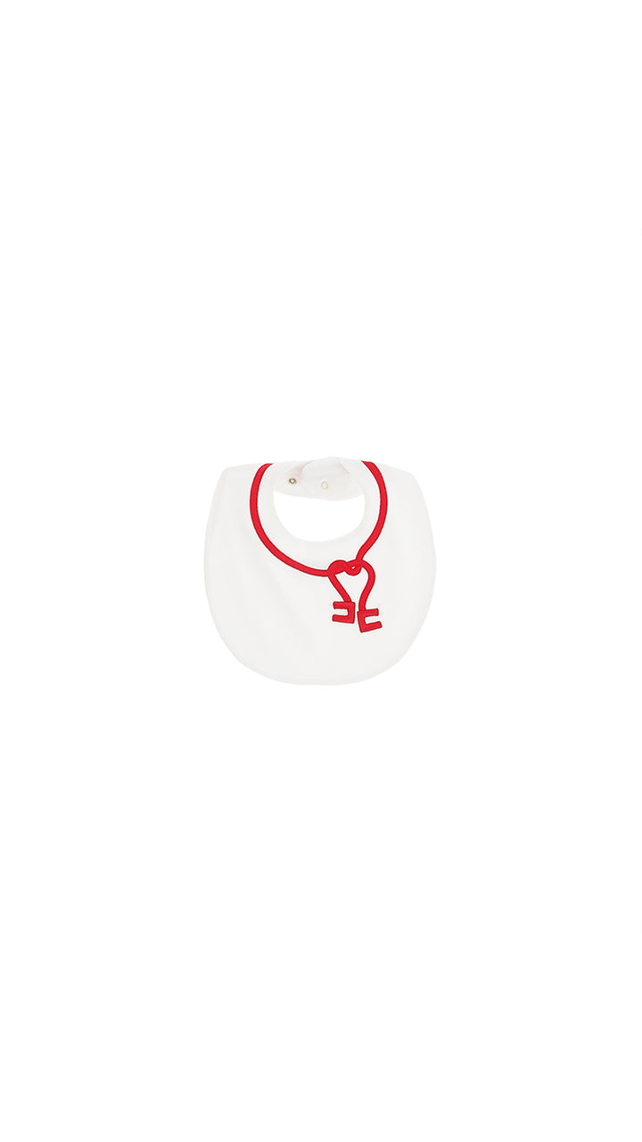 Bavaglio bianco per neonata ENBA0700JF054 0177 Elisabetta Franchi Kids 