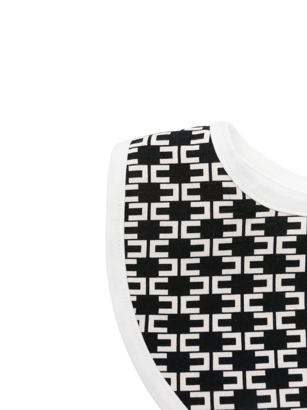 Bavaglio nero/bianco per neonata ENBA0740JF054 D772 Elisabetta Franchi Kids 