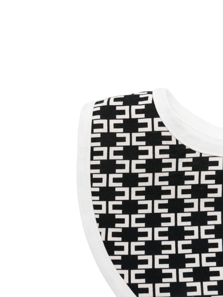 Bavaglio nero/bianco per neonata ENBA0740JF054 D772 Elisabetta Franchi Kids 