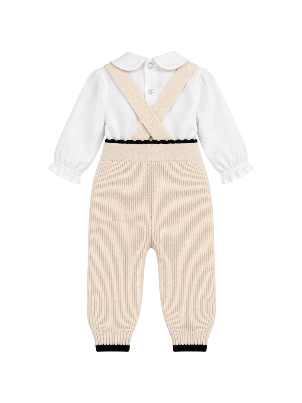 Completo burro/bainco per neonata ENCD126CFL001 0188 Elisabetta Franchi Kids 