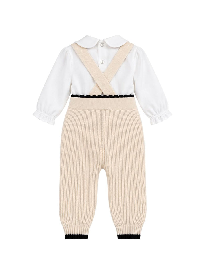 Completo burro/bainco per neonata ENCD126CFL001 0188 Elisabetta Franchi Kids 