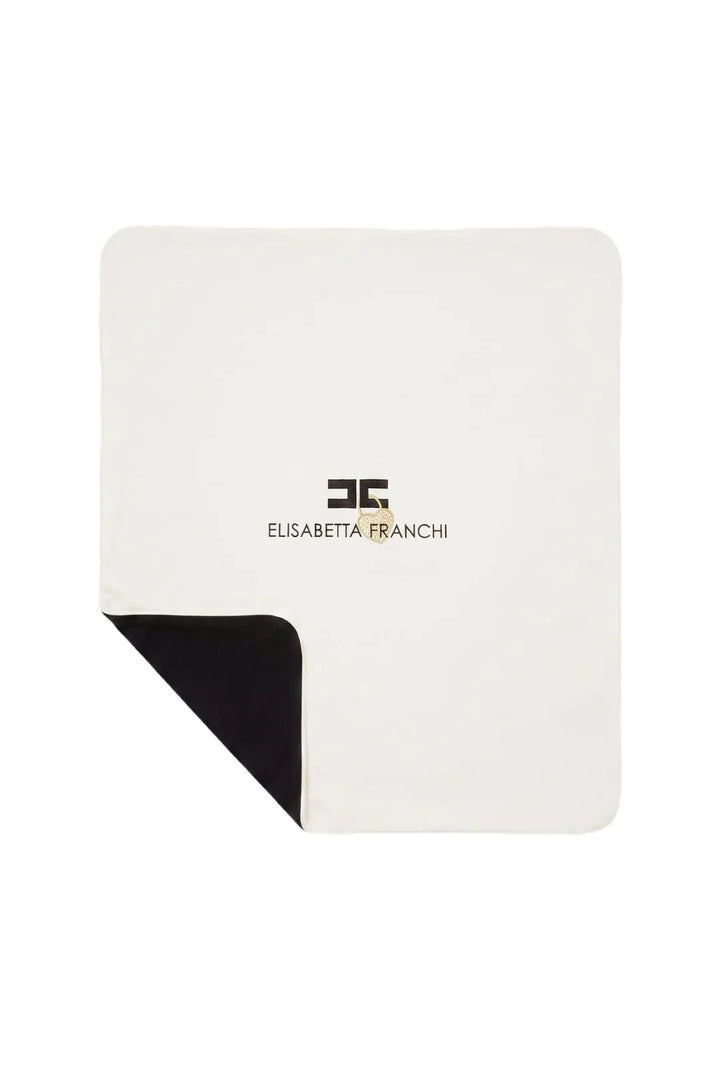 Coperta bianca avorio per neonata ENCO0910FF002 0079 Elisabetta Franchi Kids 