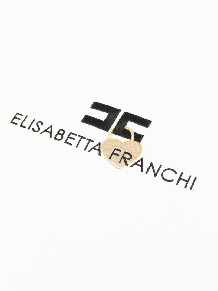 Coperta bianca avorio per neonata ENCO0910FF002 0079 Elisabetta Franchi Kids 