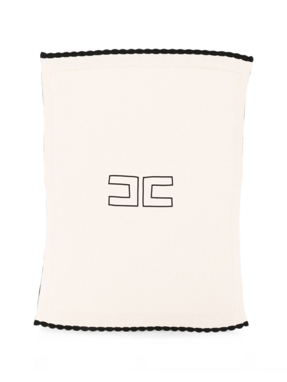 Coperta burro/nero per neonato ENCO095CFL001 0188 Elisabetta Franchi Kids 