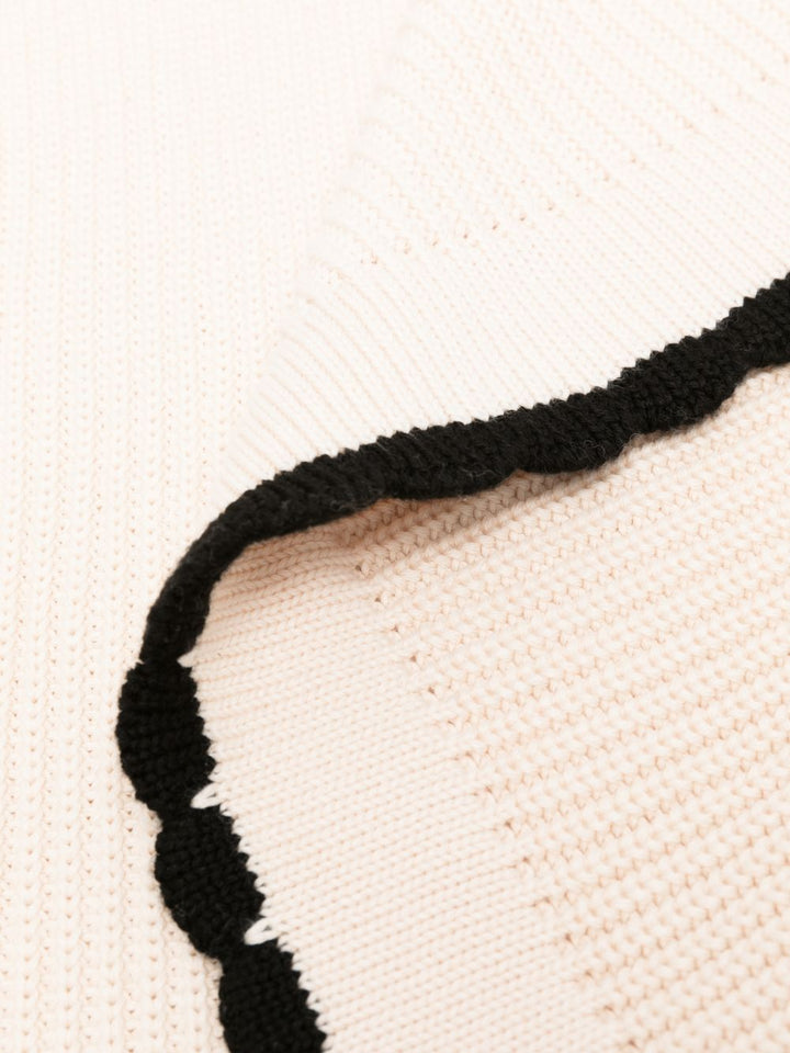 Coperta burro/nero per neonato ENCO095CFL001 0188 Elisabetta Franchi Kids 