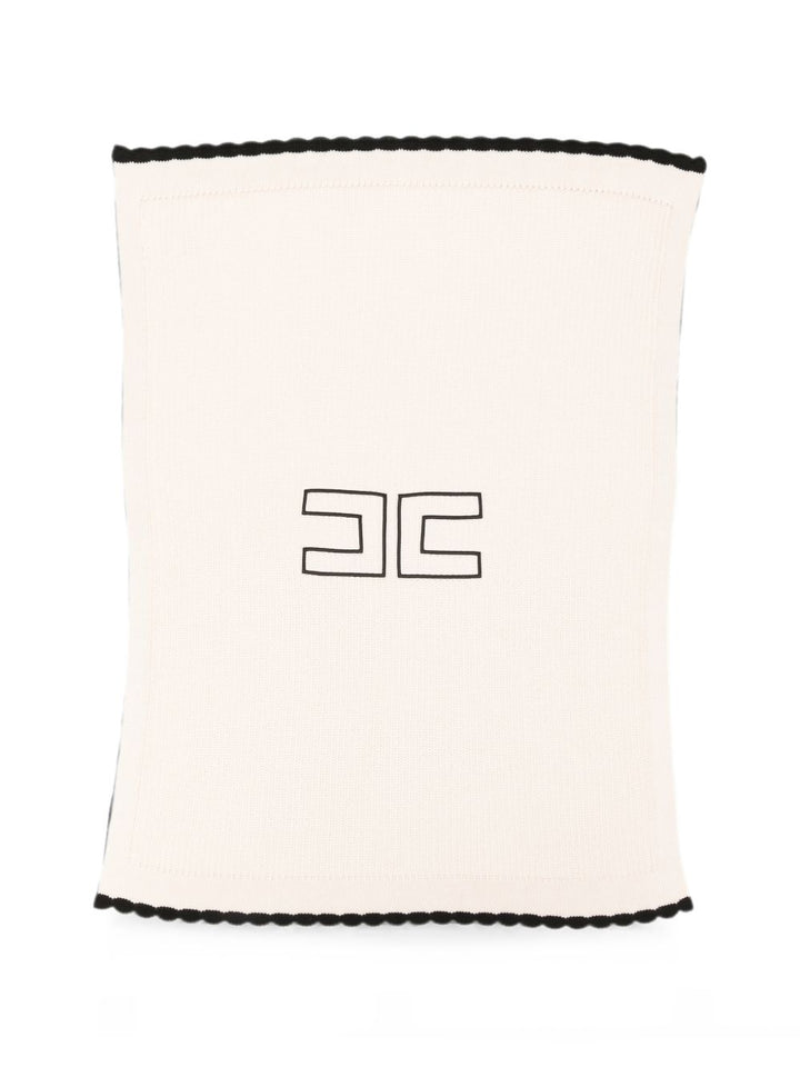 Coperta burro/nero per neonato ENCO095CFL001 0188 Elisabetta Franchi Kids 