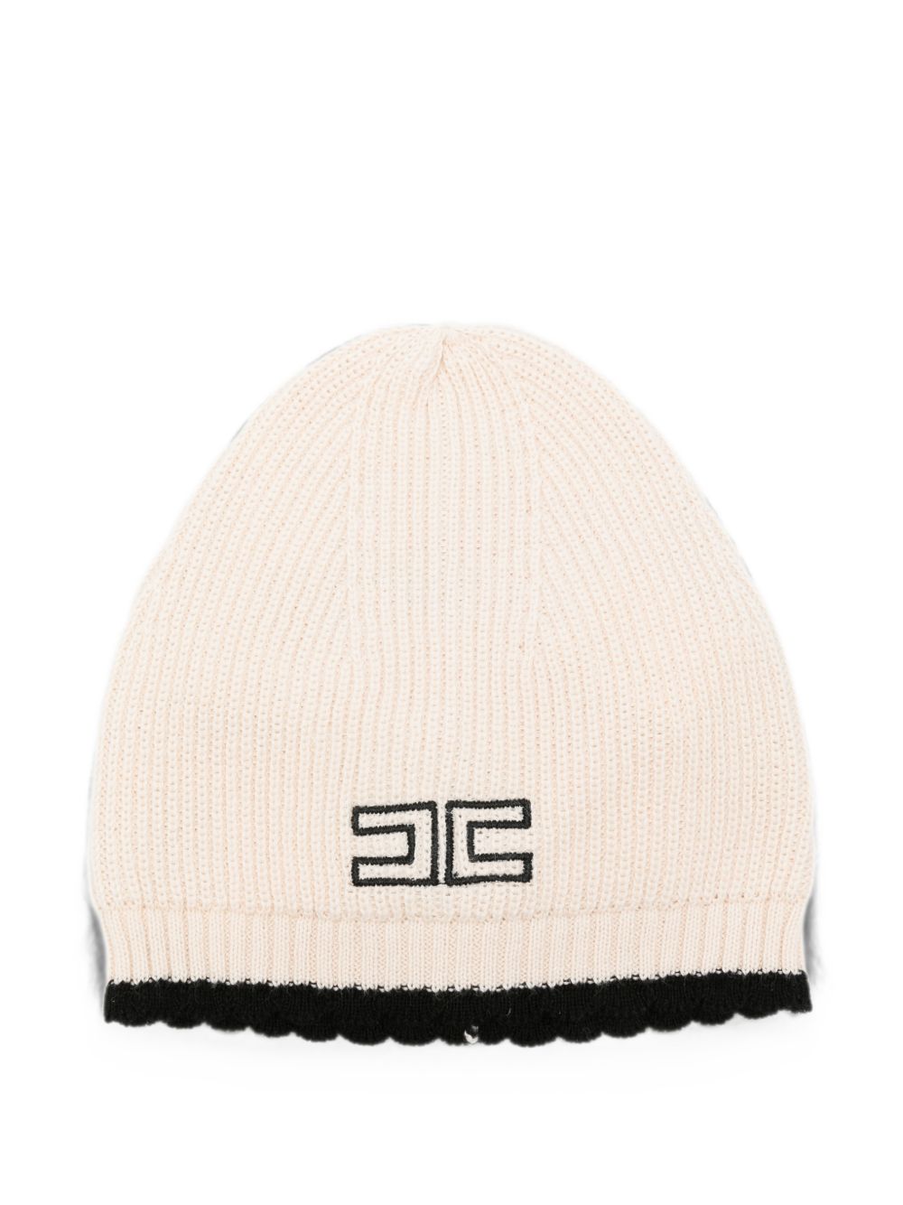 Cappello burro/nero per neonata ENCP086CFL001 0188 Elisabetta Franchi Kids 