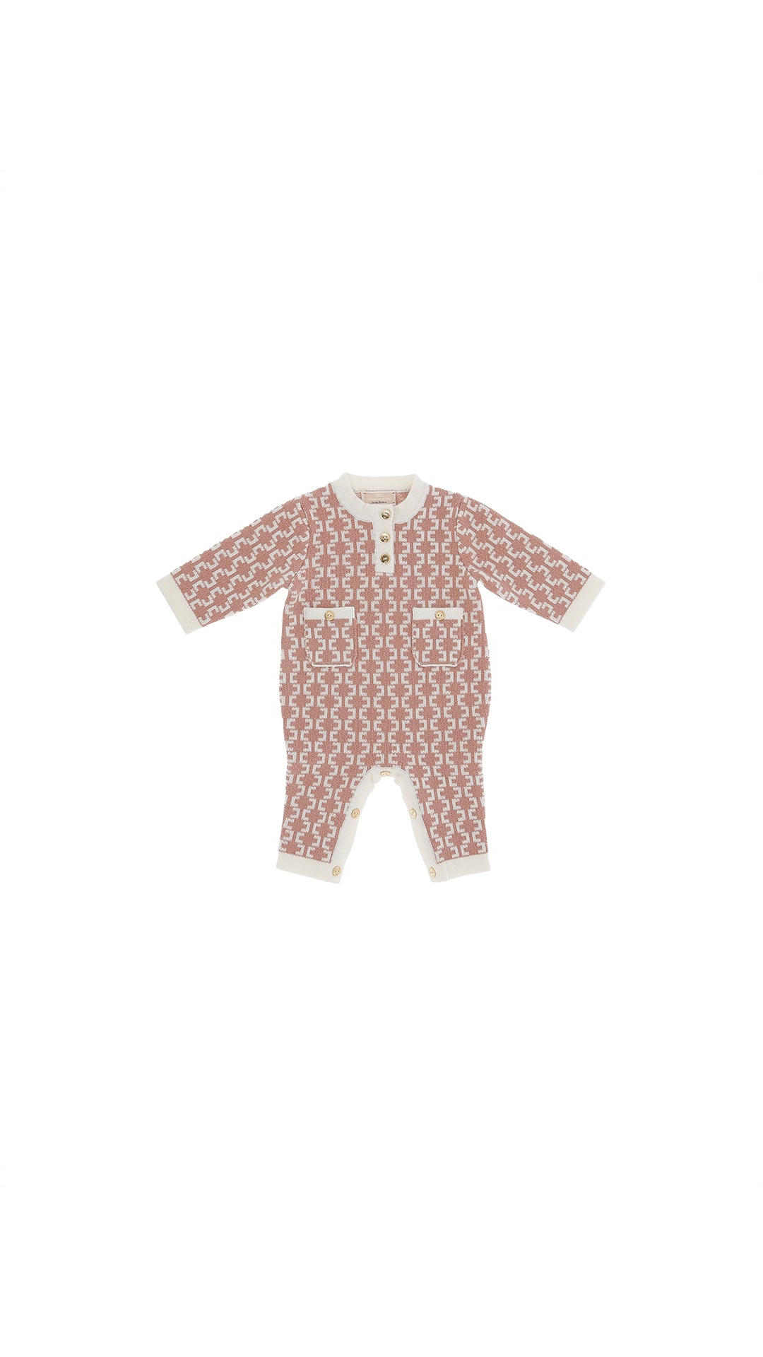 Tutina rosa/oro per neonata ENTU159CFL139 D777 Elisabetta Franchi Kids 