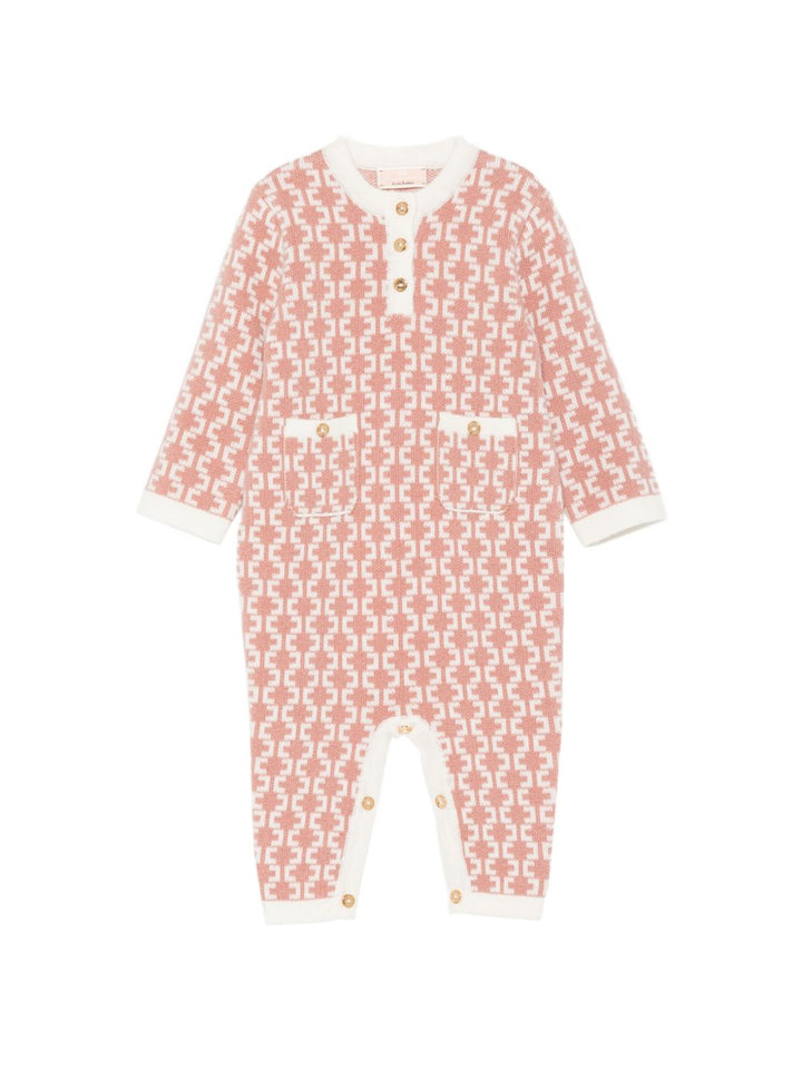 Tutina rosa/oro per neonata ENTU159CFL139 D777 Elisabetta Franchi Kids 