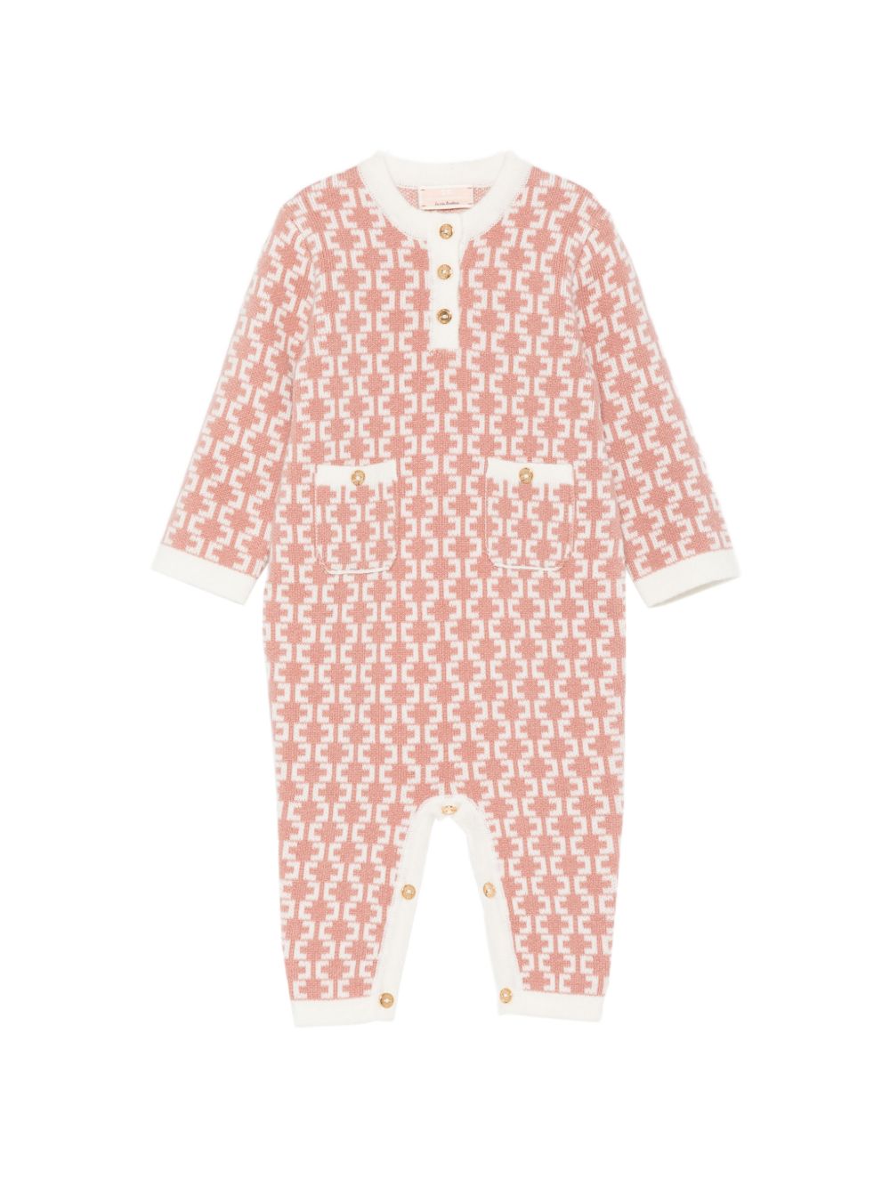 Tutina rosa/oro per neonata ENTU159CFL139 D777 Elisabetta Franchi Kids 