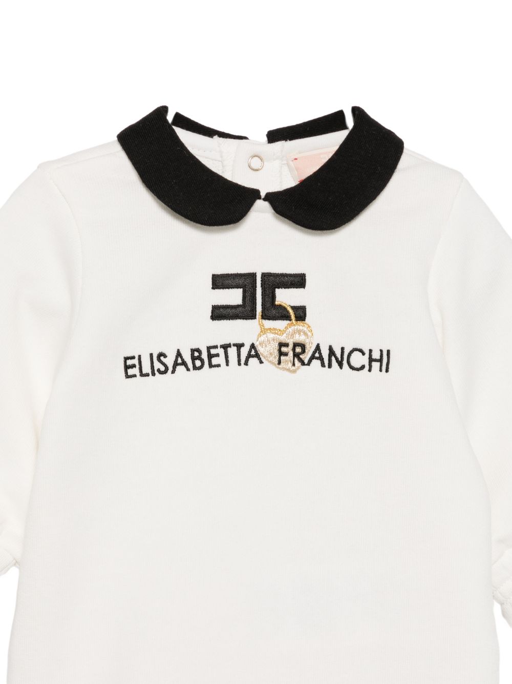 Tutina bianca avorio per neonata ENTU1630FF002 0076 Elisabetta Franchi Kids 