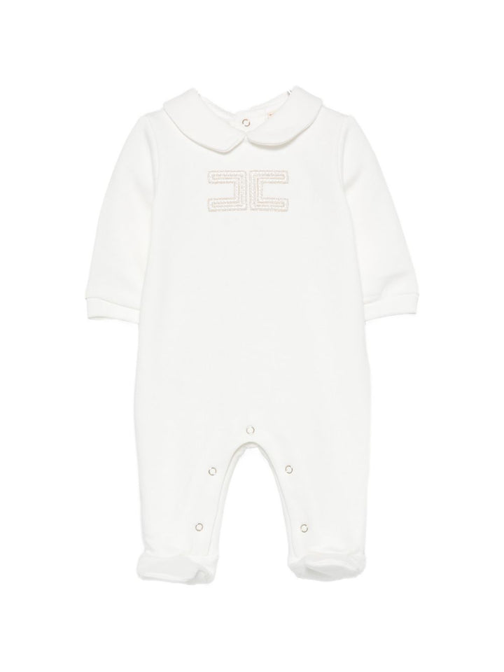 Tutina bianca per neonata ENTU1650FF002 0115 Elisabetta Franchi Kids 