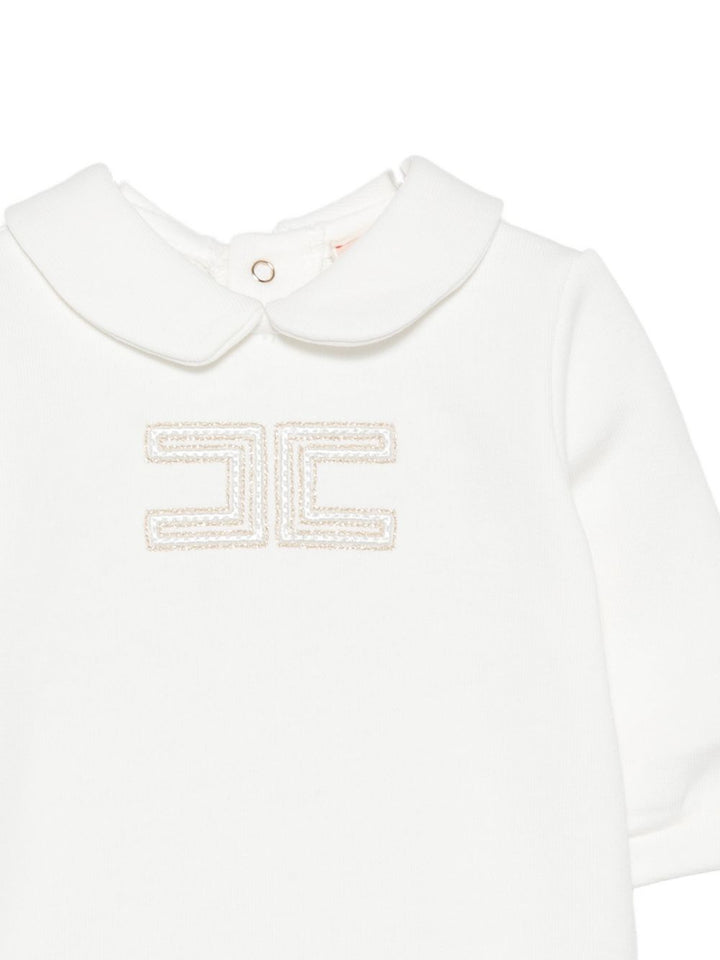 Tutina bianca per neonata ENTU1650FF002 0115 Elisabetta Franchi Kids 