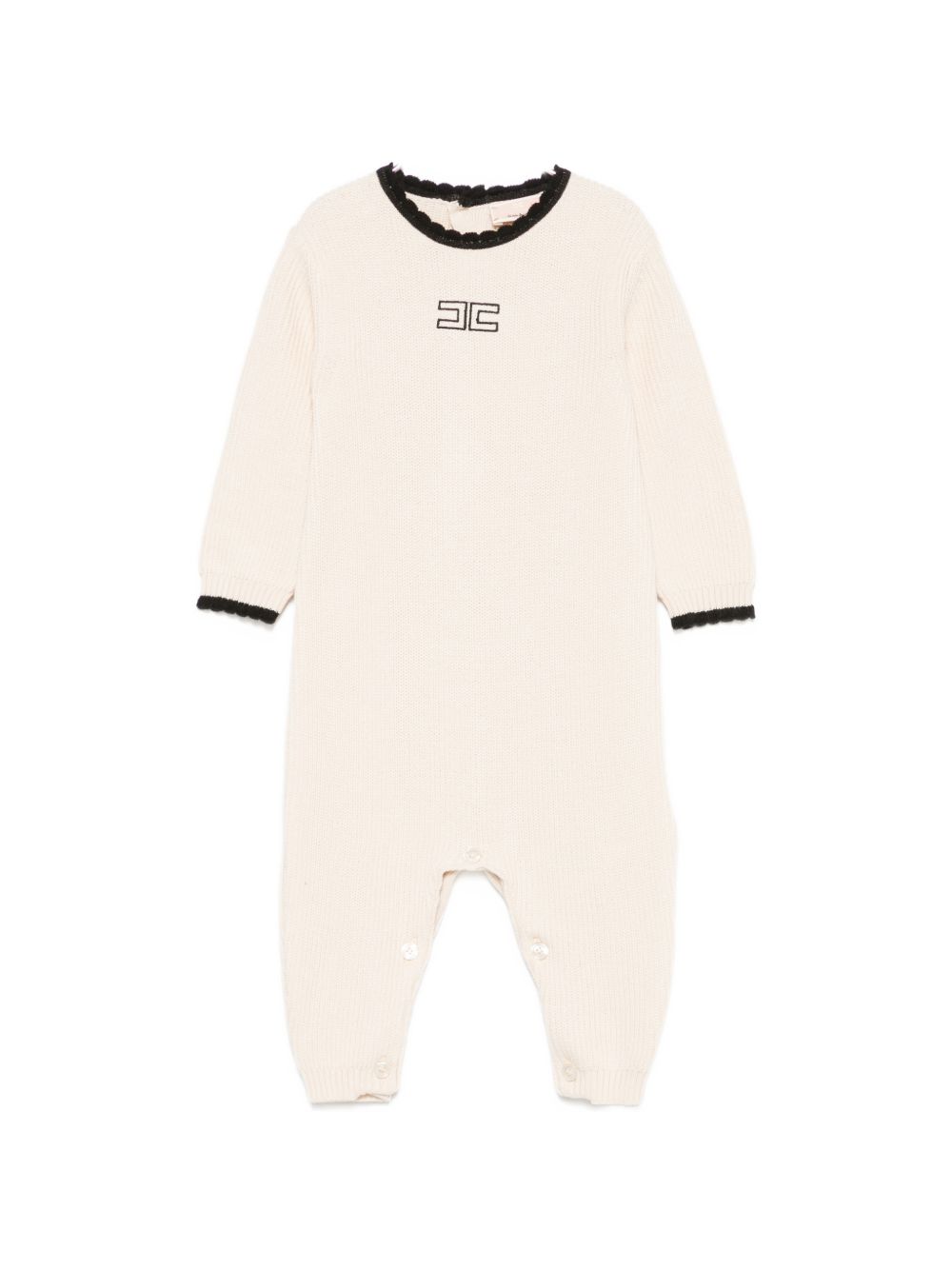 Tutina burro/nero per neonata ENTU169CFL001 0188 Elisabetta Franchi Kids 