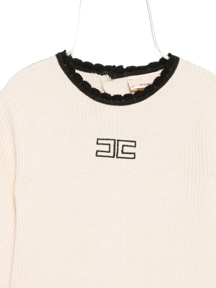 Tutina burro/nero per neonata ENTU169CFL001 0188 Elisabetta Franchi Kids 