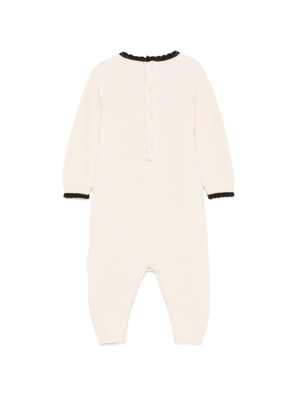 Tutina burro/nero per neonata ENTU169CFL001 0188 Elisabetta Franchi Kids 