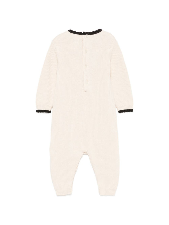 Tutina burro/nero per neonata ENTU169CFL001 0188 Elisabetta Franchi Kids 