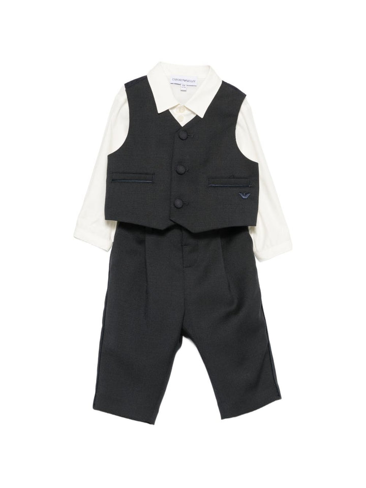 Completo elegante blu navy per neonato EB001566AF26061 UB109 Emporio Armani Kids 