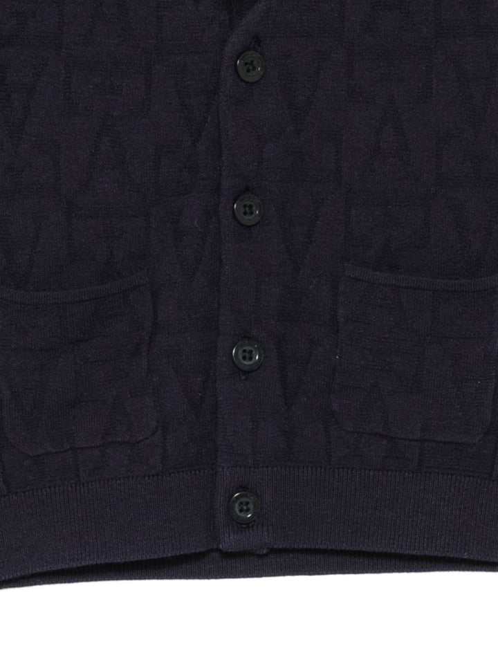 Cardigan blu navy per neonato EB001596AF27303 UB118 Emporio Armani Kids 
