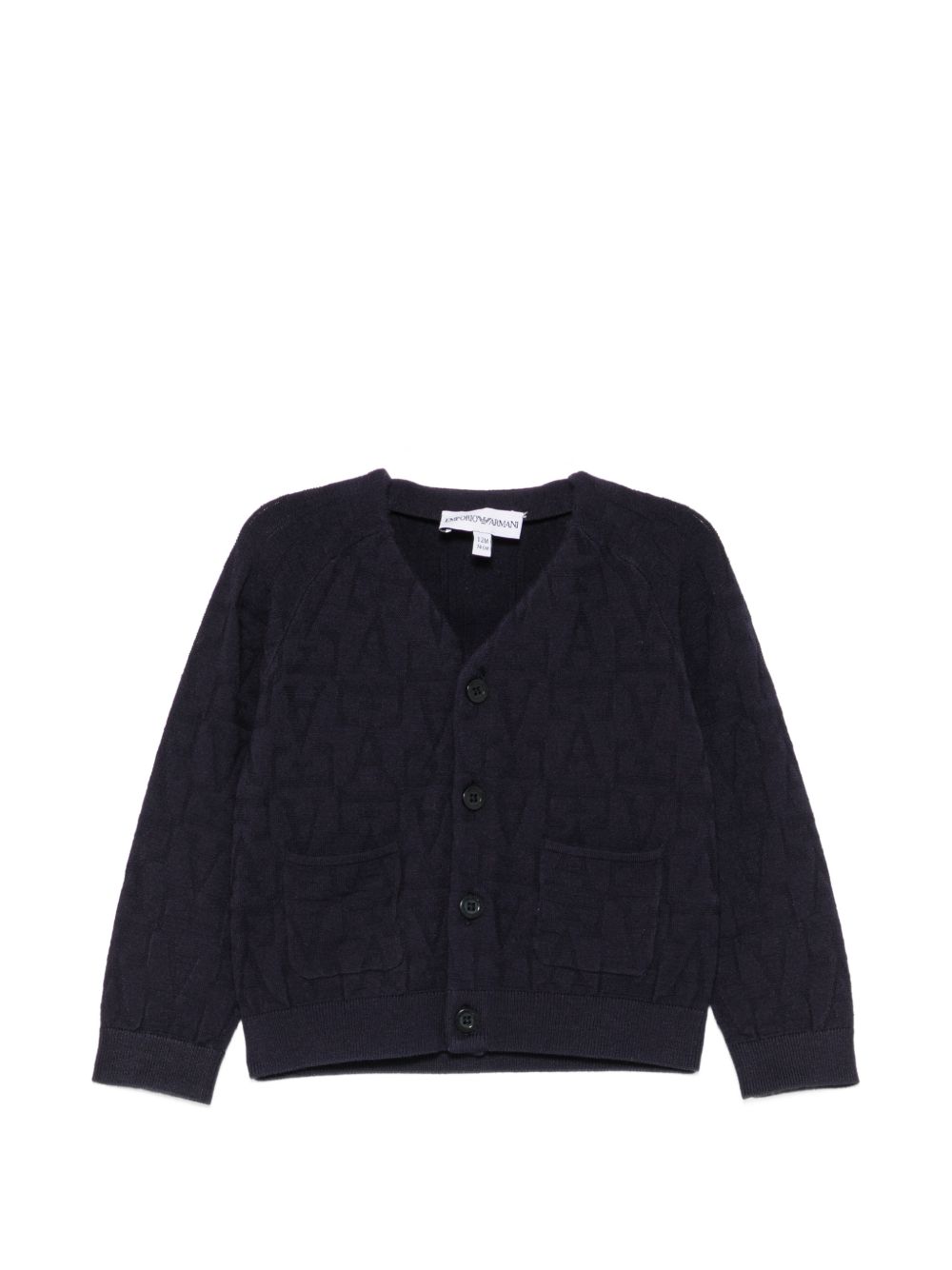 Cardigan blu navy per neonato EB001596AF27303 UB118 Emporio Armani Kids 