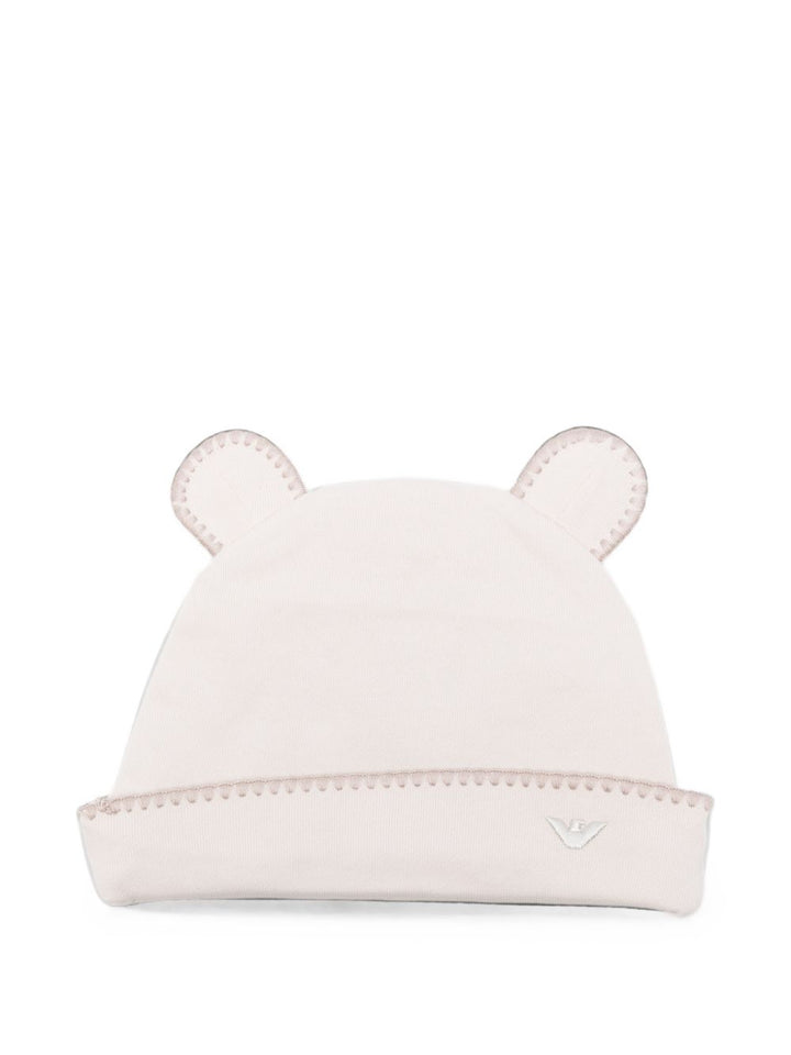 Cappello bianco sporco per neonato EY000235AF28104 U1009 Emporio Armani Kids 