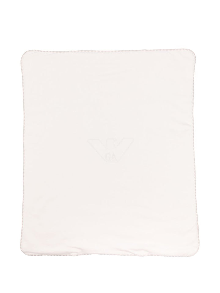 Coperta bianco sabbia per neonata EY000242AF28104 U1009 Emporio Armani Kids 