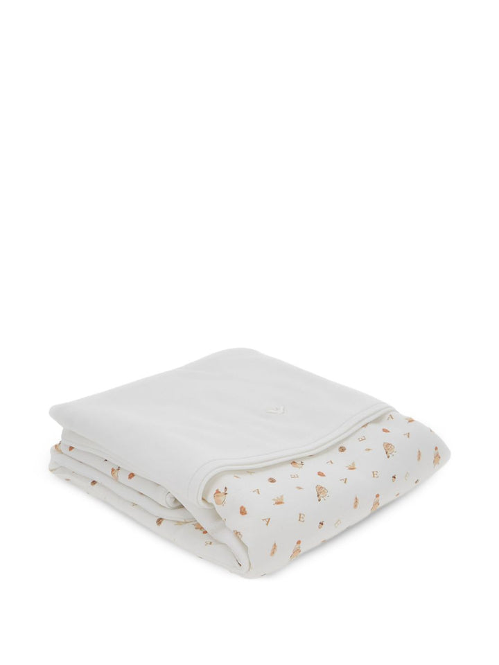 Coperta bianca per neonato EY000243AF25954 F1001 Emporio Armani Kids 