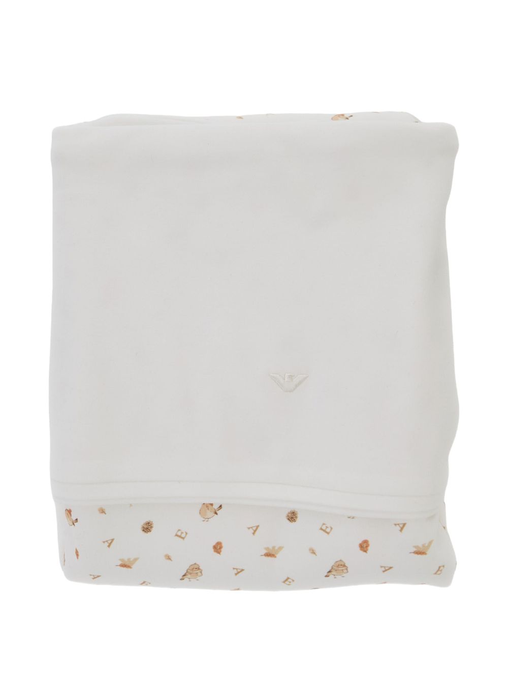 Coperta bianca per neonato EY000243AF25954 F1001 Emporio Armani Kids 