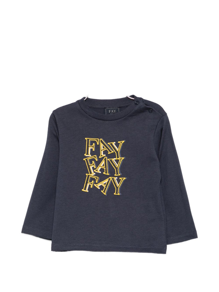 T-shirt blu per neonato FZ8310Z3708 617 Fay Kids 