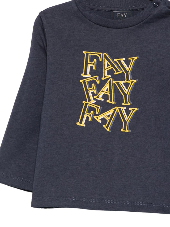 T-shirt blu per neonato FZ8310Z3708 617 Fay Kids 